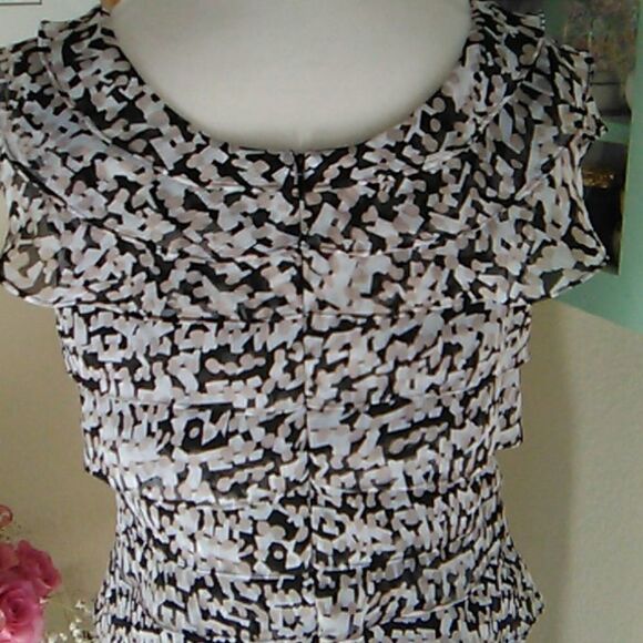 R & K Originals Sheer Layered Dress - Picture 8 of 13